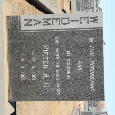 WEIDEMAN Pieter A.C. 1921-1981