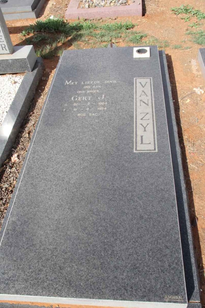 ZYL Gert J., van 1924-1994