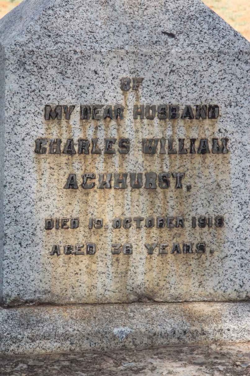 ACKHURST Charles William -1918