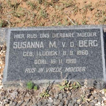 BERG Susanna M. v.d. nee LUDICK 1860-1960
