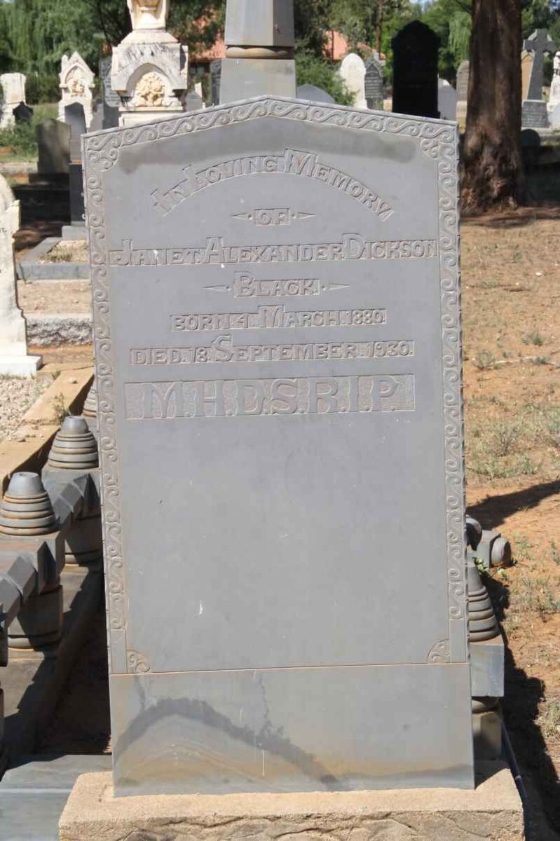 BLACK Janet Alexander Dickson 1880-1930