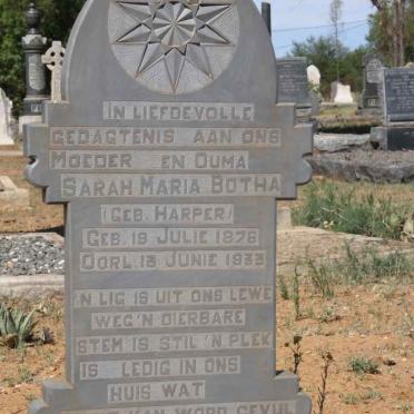 BOTHA Sarah Maria nee HARPER 1876-1933