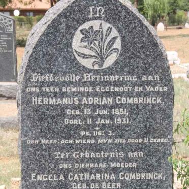 COMBRINCK Hermanus Adrian 1851-1931 &amp; Engela Catharina De BEER 1858-1936