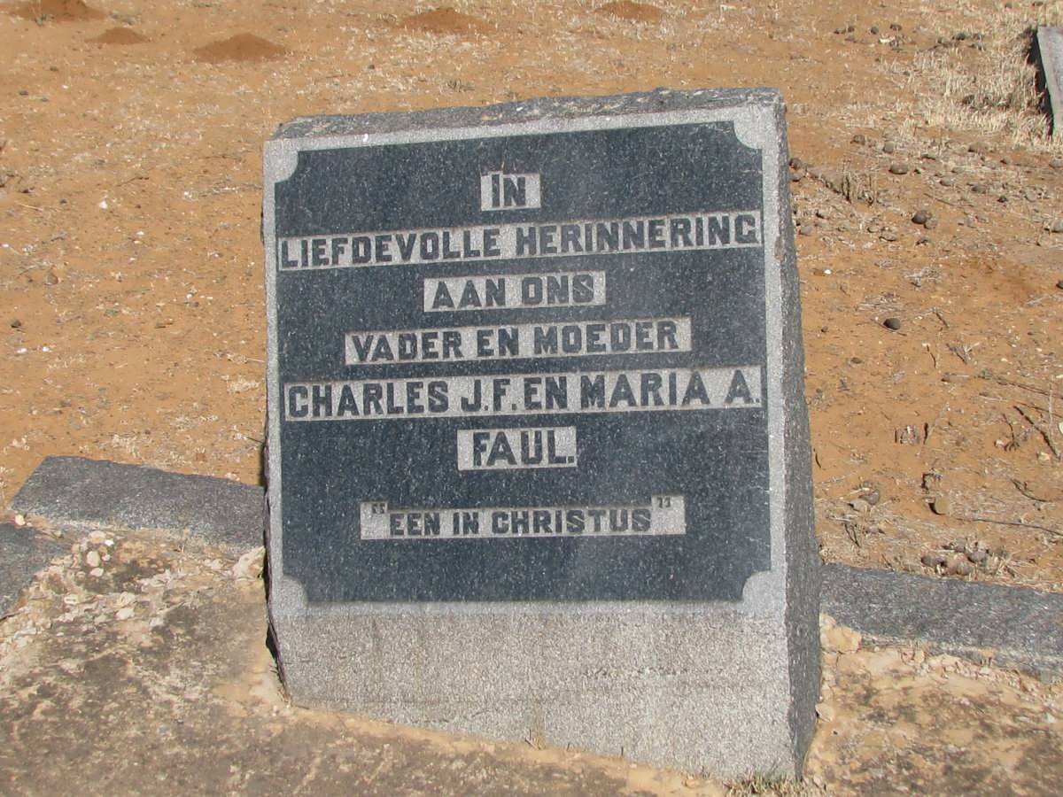 FAUL Charles J.F. &amp; Maria A.