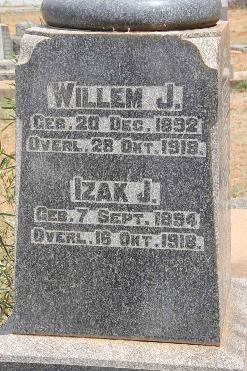 FICK Willem Johannes 1892-1918 :: FICK Izak J. 1894-1918