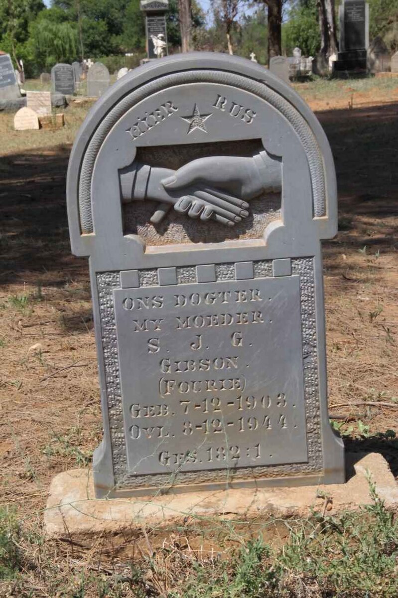 GIBSON S.J.G. nee FOURIE 1903-1944