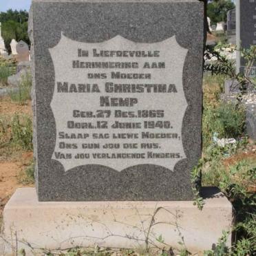 KEMP Maria Christina 1865-1940
