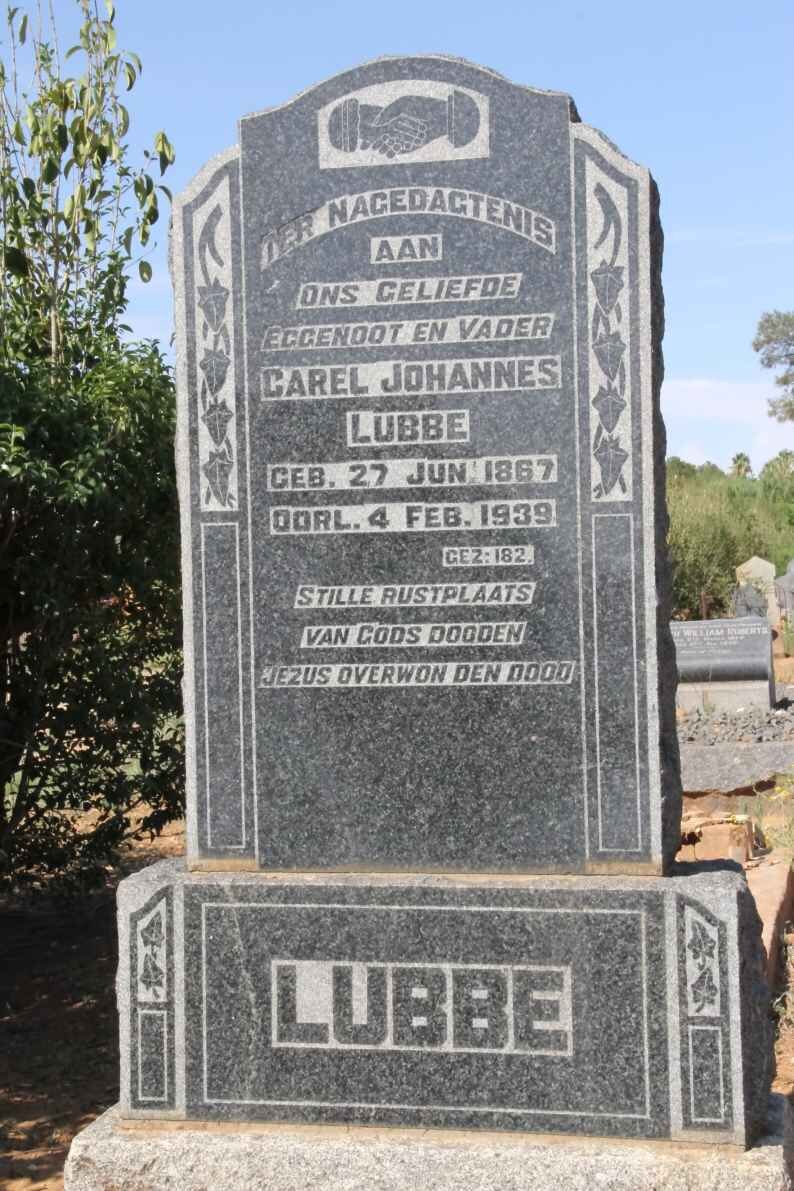 LUBBE Carel Johannes 1867-1939