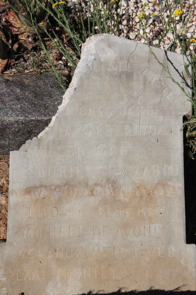 MULLER Maria Gertruida nee FOURIE ?-1932