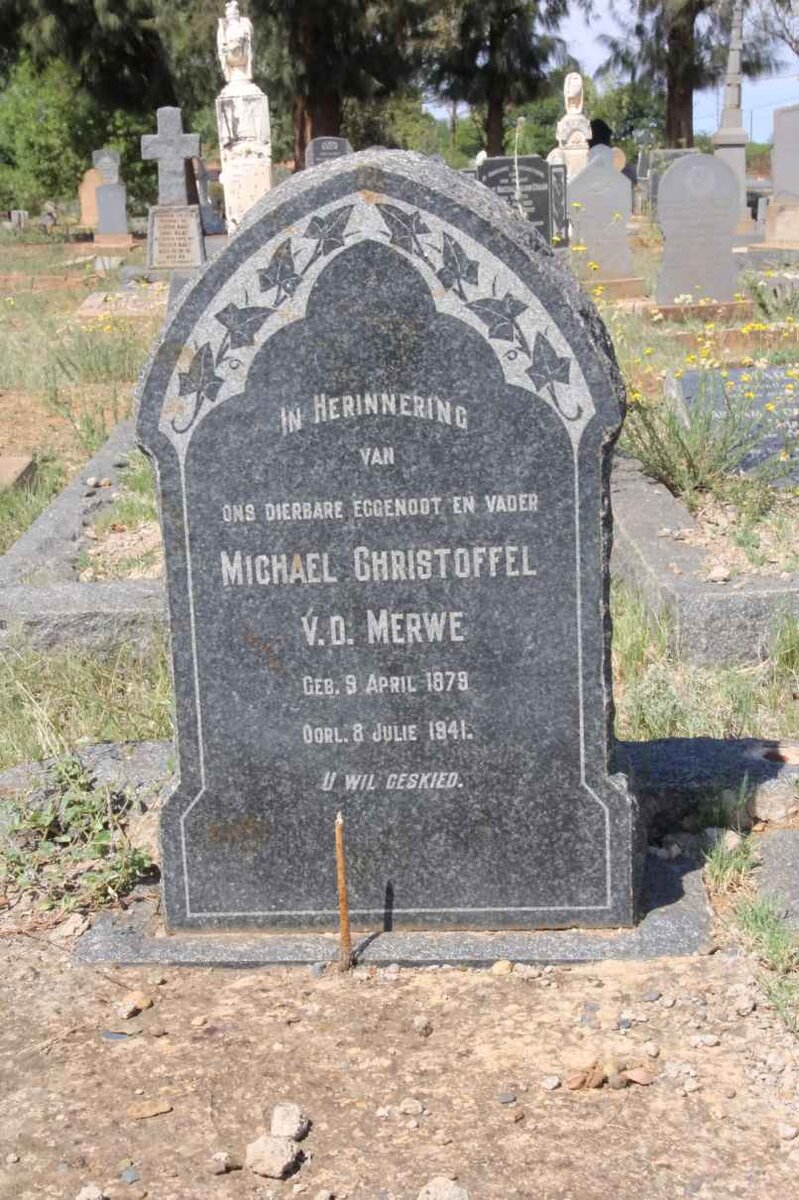 MERWE Michael Christoffel, v.d. 1879-1941