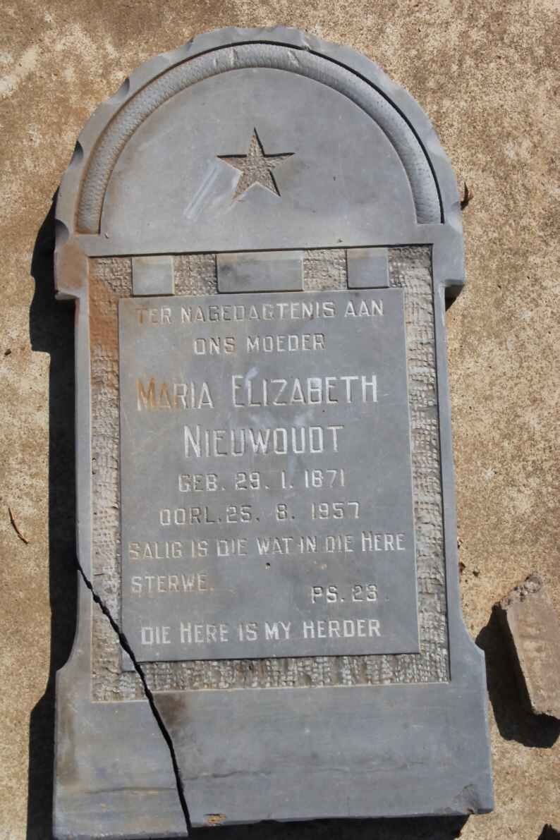 NIEUWOUDT Maria Elizabeth 1871-1957