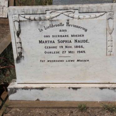 NAUDÉ Martha Sophia 1866-1949