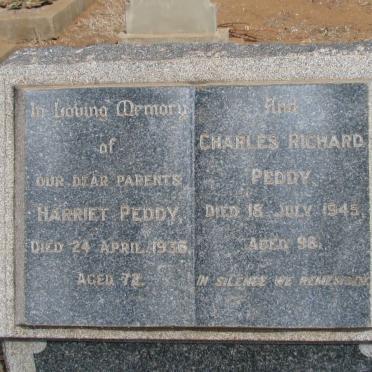PEDDY Charles Richard -1945 &amp; Harriet -1936
