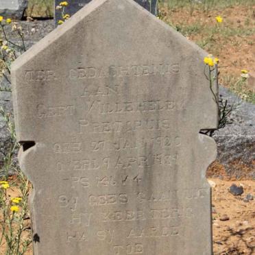 PRETORIUS Gert Willehelem 1920-1989