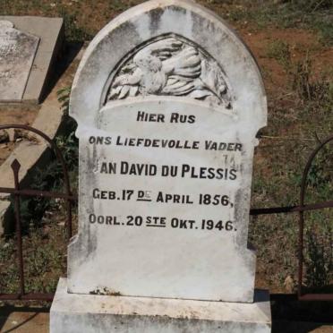 PLESSIS Jan David, du 1856-1946