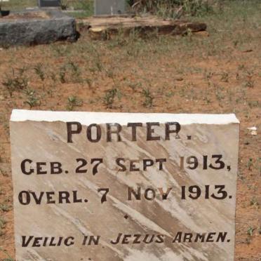 PORTER Johannes H. 1913-1913