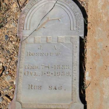 ROSSOUW J.A. 1883-1939