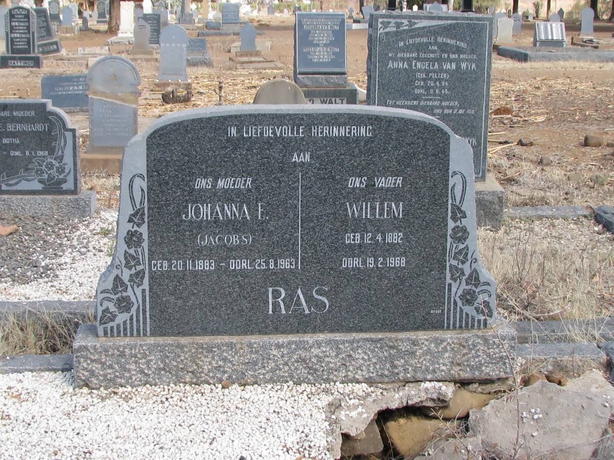RAS Willem 1882-1968 &amp; Johanna E. JACOBS 1883-1963