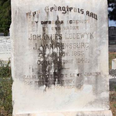 RENSBURG Johannes Lodewyk, J. van 1865-1940