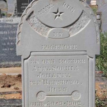 RENSBURG Anna Sophia Johanna, van nee BUYS 1902-1943