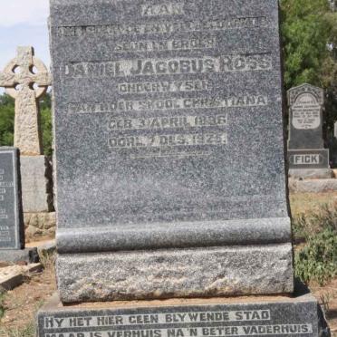 ROSS Daniel Jacobus 1896-1925