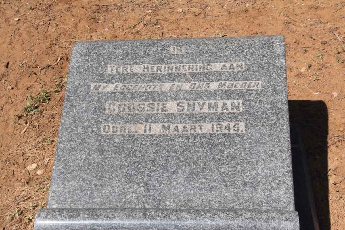 SNYMAN Goossie -1945