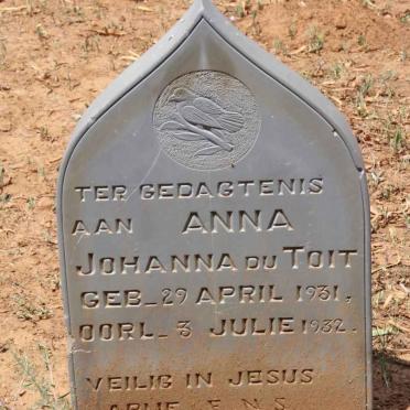 TOIT Anna Johanna du 1931-1932