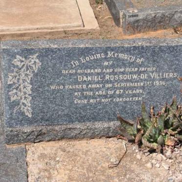 VILLIERS Daniel Rossouw, de -1936