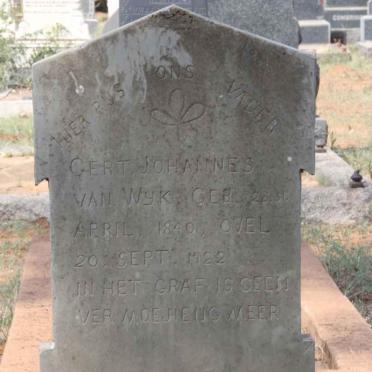 WYK Gert Johannes, van 1840-1922