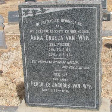 WYK Hercules Jacobus, van 1892- &amp; Anna Engela PELZER 1894-1944