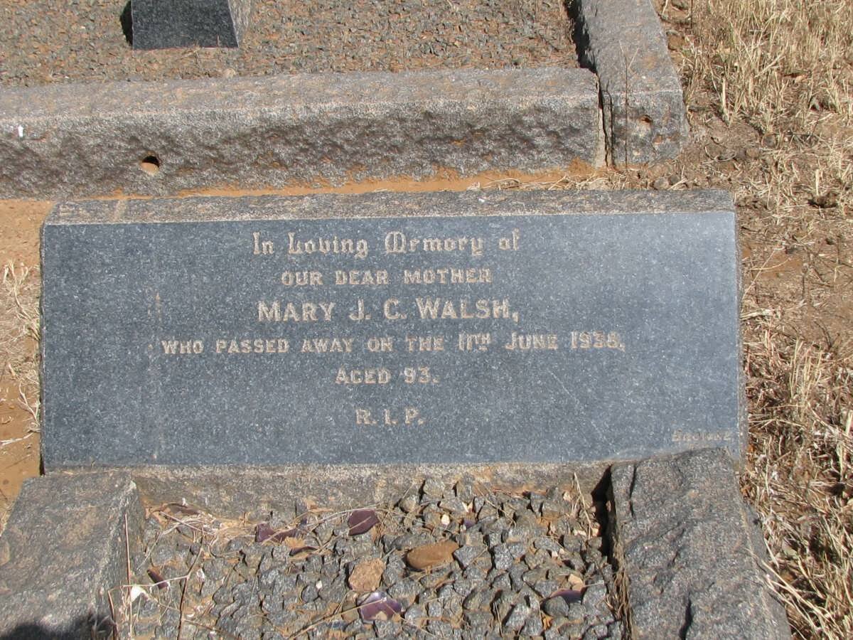 WALSH Mary J.C. -1938