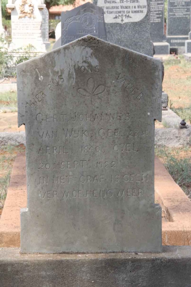 WYK Gert Johannes, van 1840-1922