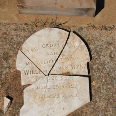 WYK Willem A., van 1913-1935