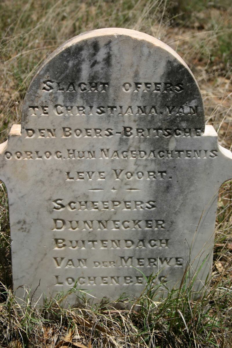 7. Gedenksteen vir die Anglo Boere Oorlog Slagoffers