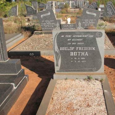 BOTHA Roelof Frederik 1891-1977