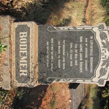 BODEMER Hans Ludwig Jakob 1869-1948