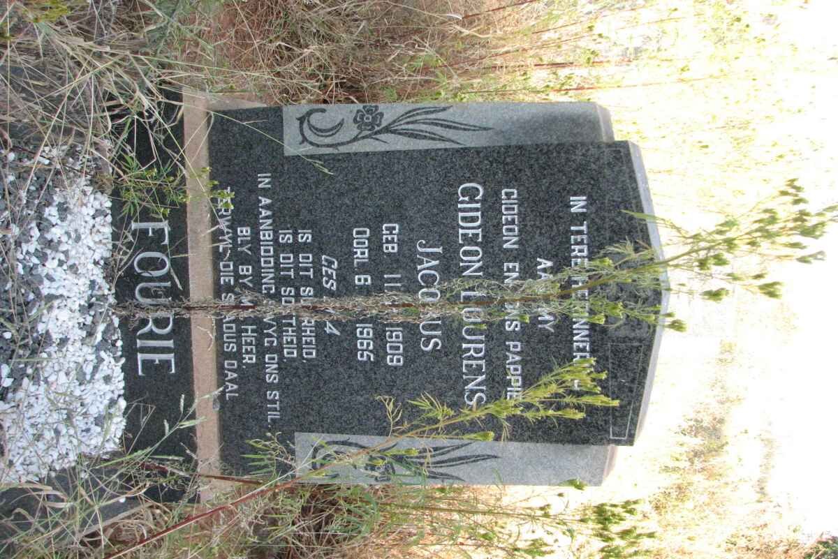 FOURIE Gideon Lourens Jacobus 1909-1965
