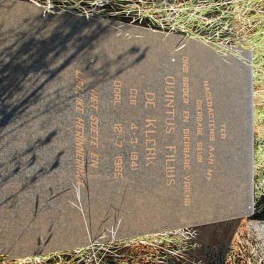 KLERK Quintus Filius, de 1941-1965