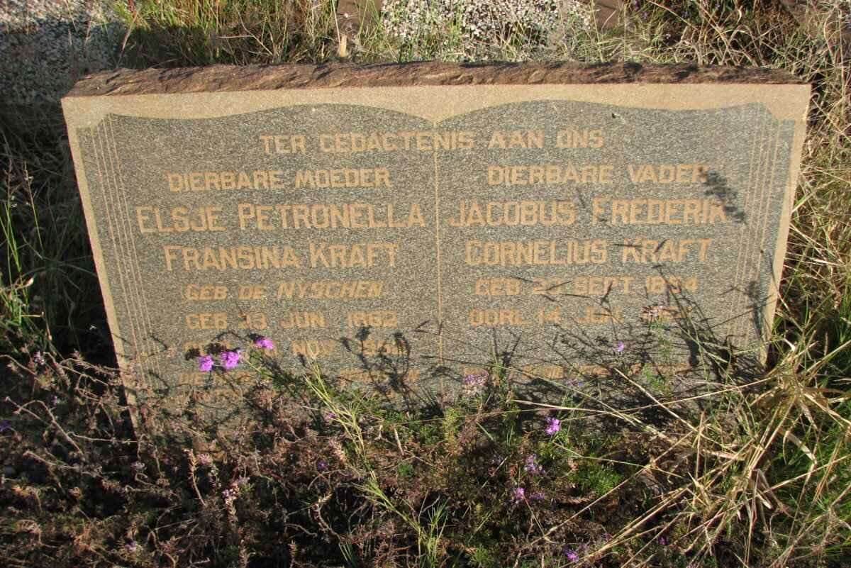 KRAFT Jacobus Frederik Cornelius 1854-? &amp; Elsje Petronella Fransina DE NYSCHEN 1862-195?