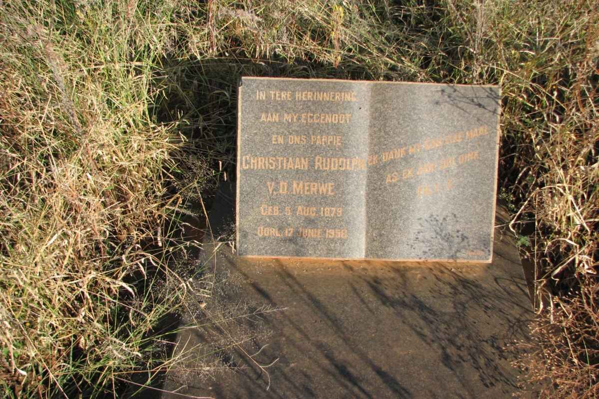 MERWE Christiaan Rudolph, van der 1879-1958