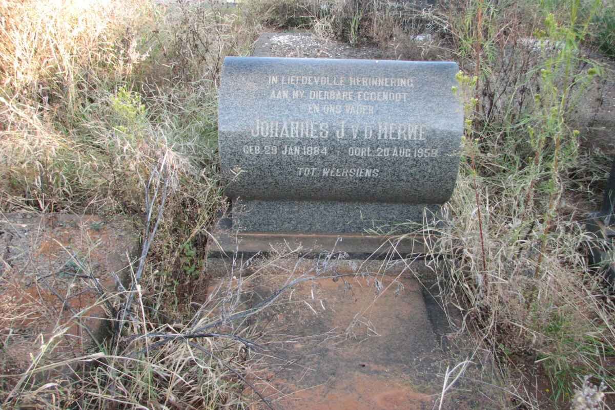 MERWE Johannes J., van der 1884-1958