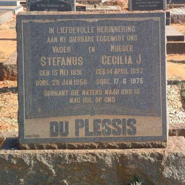PLESSIS Stefanus, du 1891-1958 &amp; Cecilia J. 1897-1975