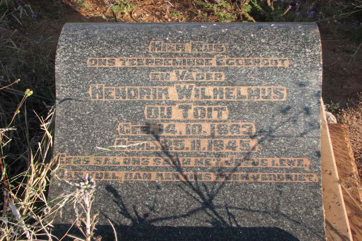 TOIT Hendrik Wilhelmus, du 1883-1945