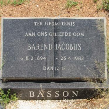 BASSON Barend Jacobus 1894-1983