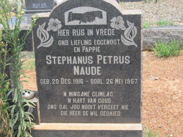 NAUDE Stephanus Petrus 1916-1957