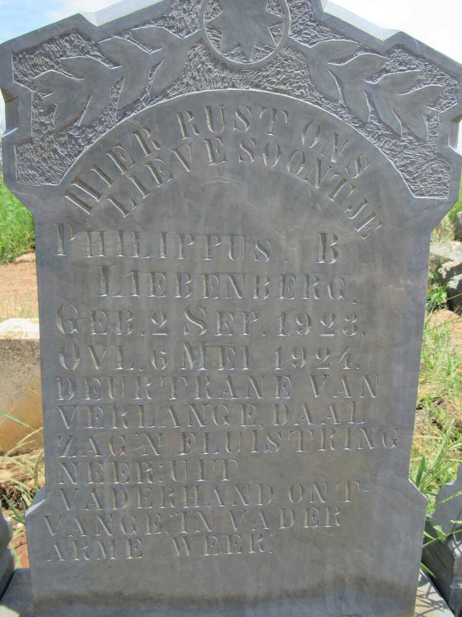 LIEBENBERG Philippus B. 1923-1924
