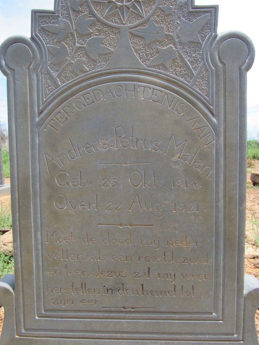 MALAN Andreas Petrus 1914-1921