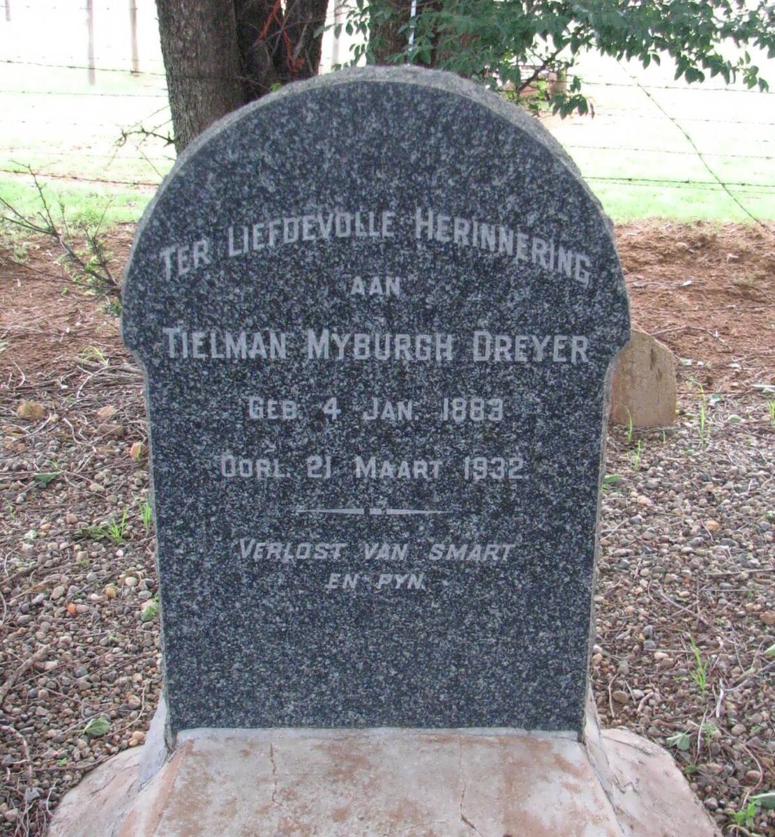 DREYER Tielman Myburgh 1883-1932