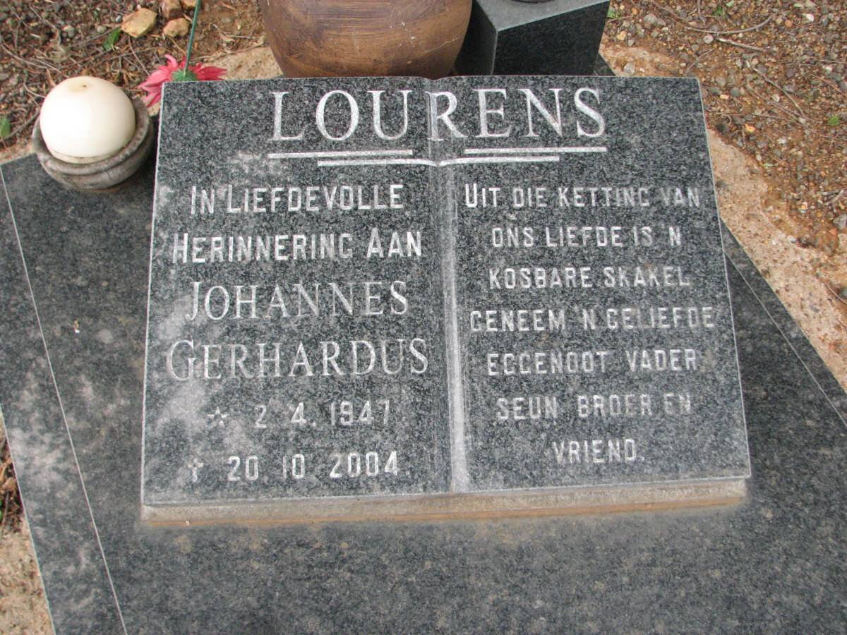 LOURENS Johannes Gerhardus 1947-2004
