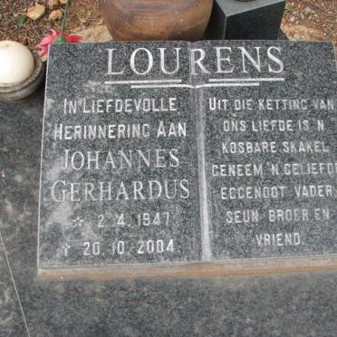 LOURENS Johannes Gerhardus 1947-2004